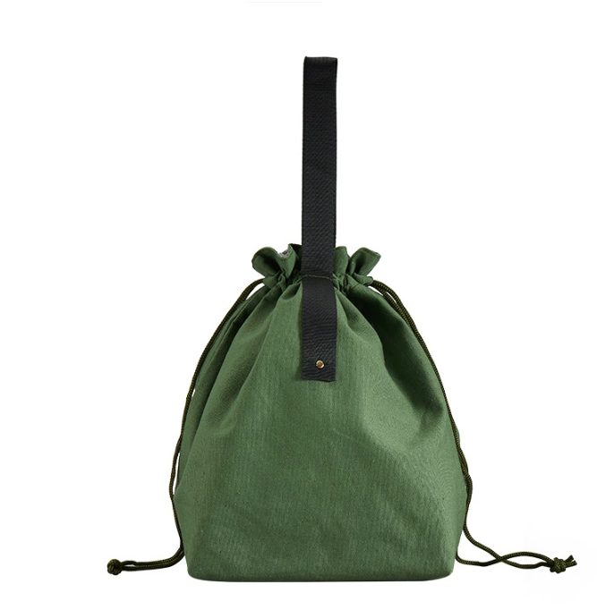 Custom Logo Japanese Canvas Drawstring Insulated Bag | Premium Corporate Gifts and Custom Gifts