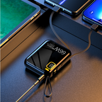 Custom Logo Compact power bank with cable lanyard | Premium Corporate Gifts and Custom Gifts
