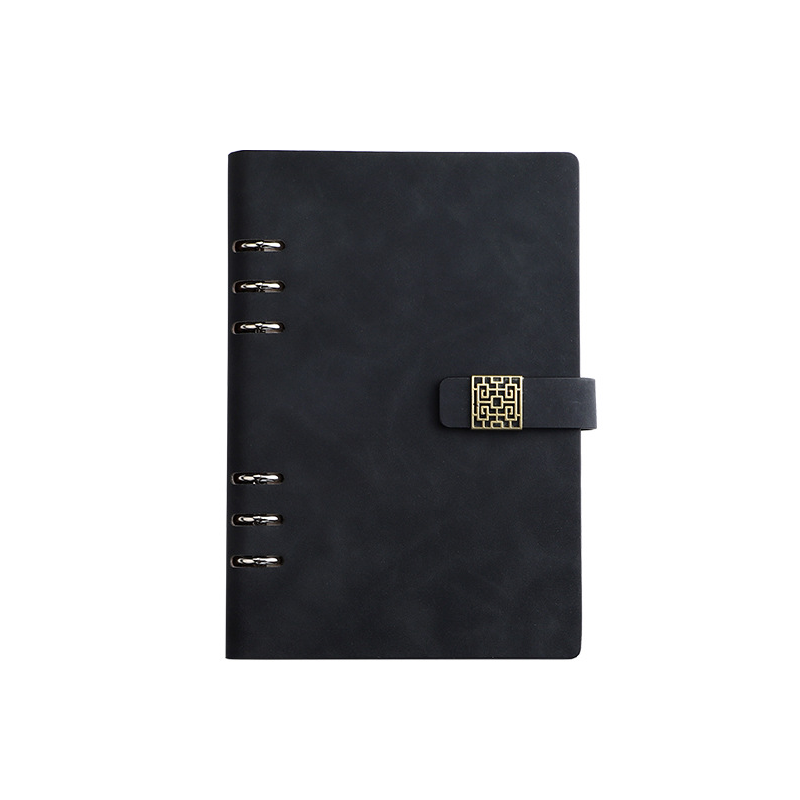 Custom Logo A5 Loose-leaf Metal Buckle Conference Notebook | Premium Corporate Gifts and Custom Gifts