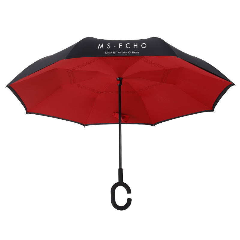 Custom Logo Rainbow Non-Dripping Reverse Umbrella | Premium Corporate Gifts and Custom Gifts