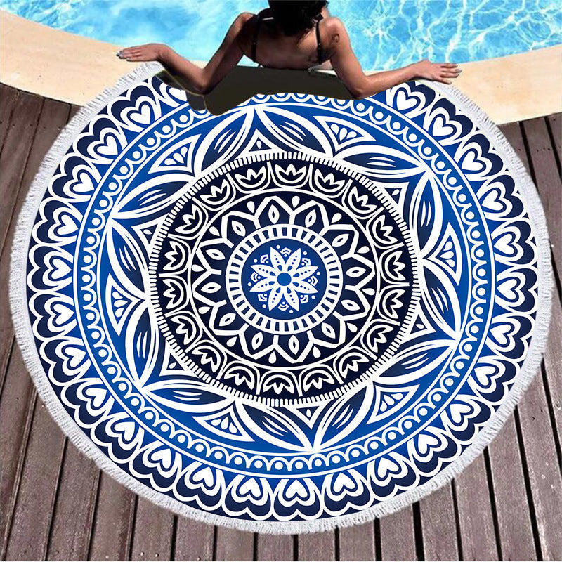 Custom Logo Bohemian Round Printed Beach Mat | Premium Corporate Gifts and Custom Gifts