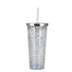 Custom Logo Shiny Sequin Straw Cup | Premium Corporate Gifts and Custom Gifts