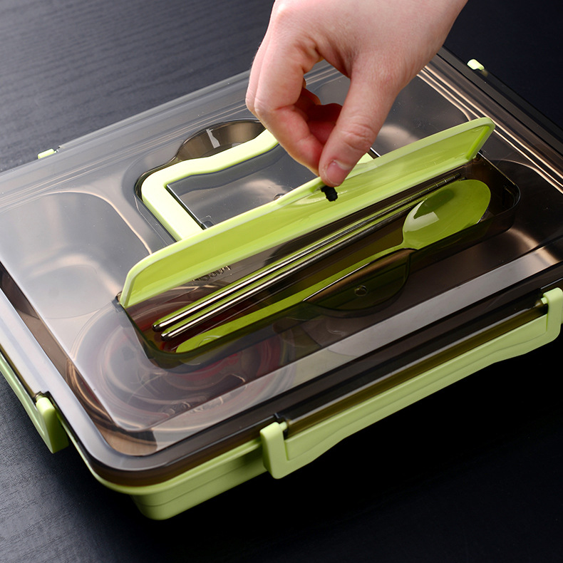 Custom Logo Stainless Steel Multi-Compartment Bento Box | Premium Corporate Gifts and Custom Gifts