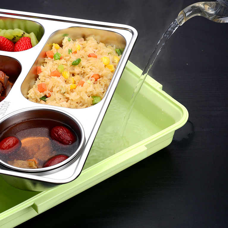 Custom Logo Stainless Steel Multi-Compartment Bento Box | Premium Corporate Gifts and Custom Gifts