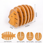 Custom Logo Wood Grain Animal Three-Dimensional Shape Thermal Insulation Mat | Premium Corporate Gifts and Custom Gifts